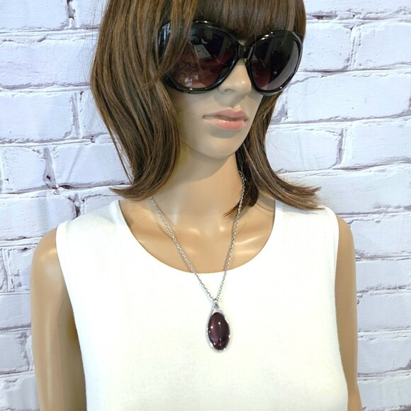 NECKLACE - Merlot colour inspired pendant - Picture 2 of 6